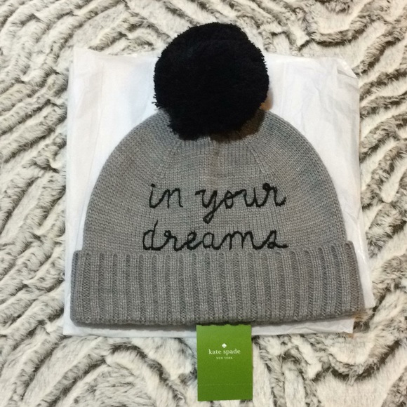 ♠️ Kate Spade In Your Dreams Gray Beanie - Picture 2 of 3